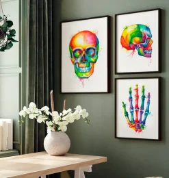 Crâne - Aquarelle-Codex Anatomicus