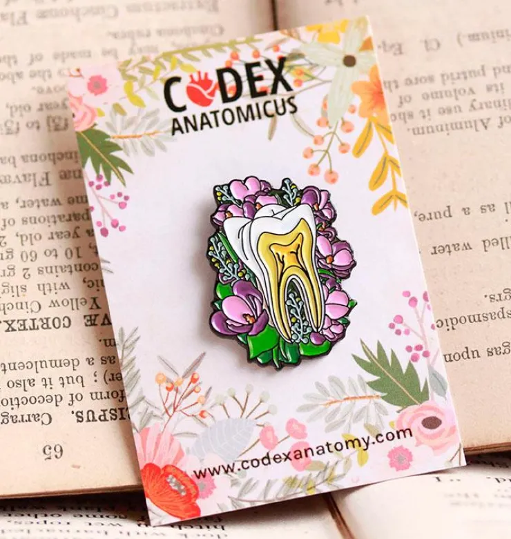 Dent avec des fleurs - Pins-Codex Anatomicus Outlet