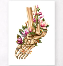 Fracture de la cheville - Floral - Blanc-Codex Anatomicus Outlet