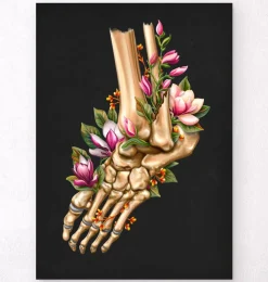 Fracture de la cheville - Floral - Noir-Codex Anatomicus New