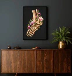 Fracture de la cheville - Floral - Noir-Codex Anatomicus New