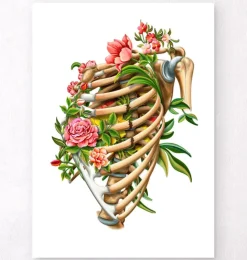 Fracture des côtes - Floral - Blanc-Codex Anatomicus Hot