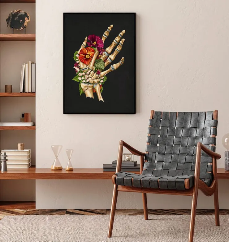 Fracture du poignet - Floral - Noir-Codex Anatomicus Clearance