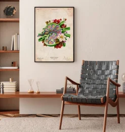 Ganglion lymphatique - Floral - Vintage-Codex Anatomicus Online