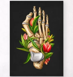 Hallux valgus - Floral - Noir-Codex Anatomicus Hot