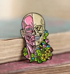 Muscles du visage avec des fleurs - Pins-Codex Anatomicus New