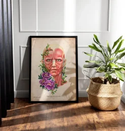 Muscles du visage II - Floral - Vintage-Codex Anatomicus New