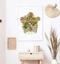 Nerf intercostal - Floral - Blanc-Codex Anatomicus