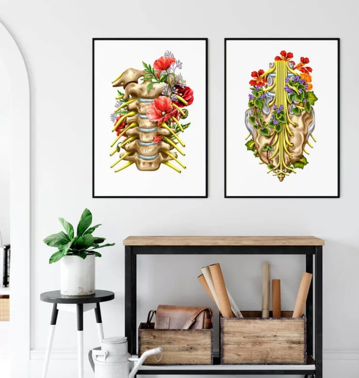 Nerfs sacrés - Floral - Blanc-Codex Anatomicus Hot