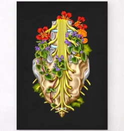 Nerfs sacrés - Floral - Noir-Codex Anatomicus New