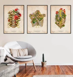 Nerfs sacrés - Floral - Vintage-Codex Anatomicus Online