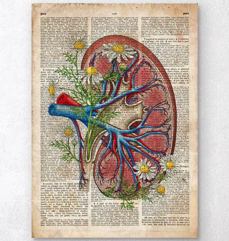 Rein avec des fleurs - Ancien dictionnaire-Codex Anatomicus Sale