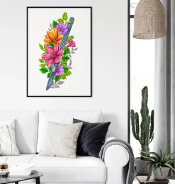 Scalpel avec Fleurs - Blanc-Codex Anatomicus Sale