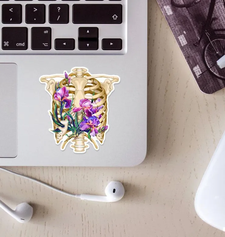 Sticker d'anatomie cage thoracique - Floral-Codex Anatomicus Outlet