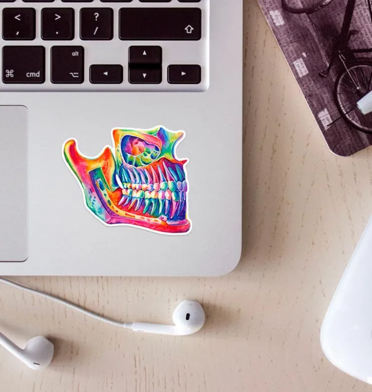 Sticker d'anatomie de la mâchoire - Aquarelle-Codex Anatomicus Sale