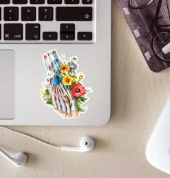Sticker d'anatomie du pied - Floral-Codex Anatomicus Best