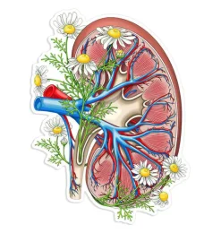 Sticker d'anatomie du rein II - Floral-Codex Anatomicus Outlet