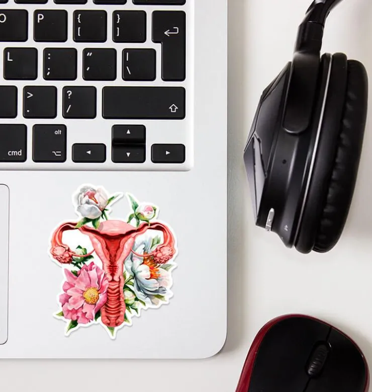 Sticker d'anatomie utérine - Floral-Codex Anatomicus Best