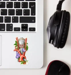 Sticker larynx, aorte, d'anatomie thyroïdienne - Floral-Codex Anatomicus Hot