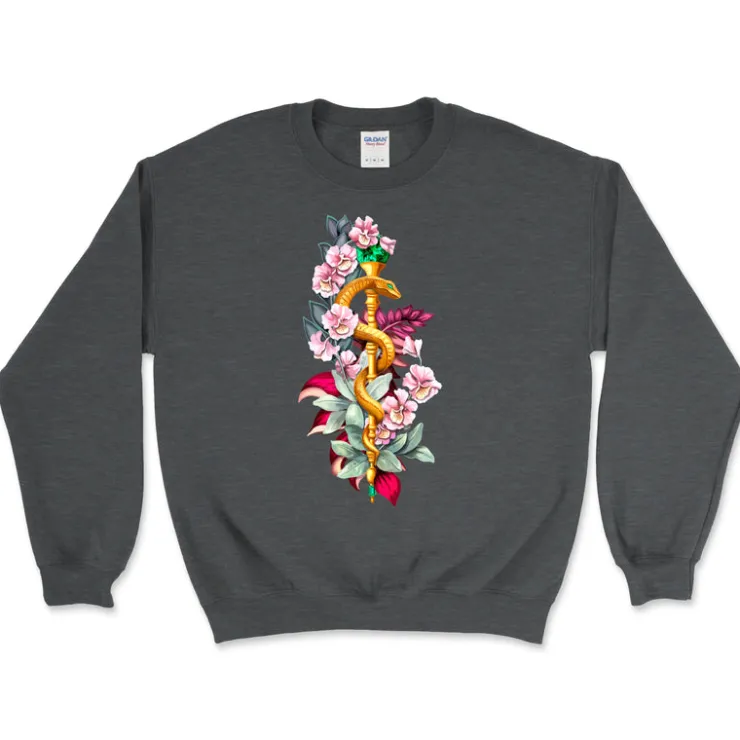 Sweat Unisex Bâton d'Asclépios - Floral-Codex Anatomicus Discount