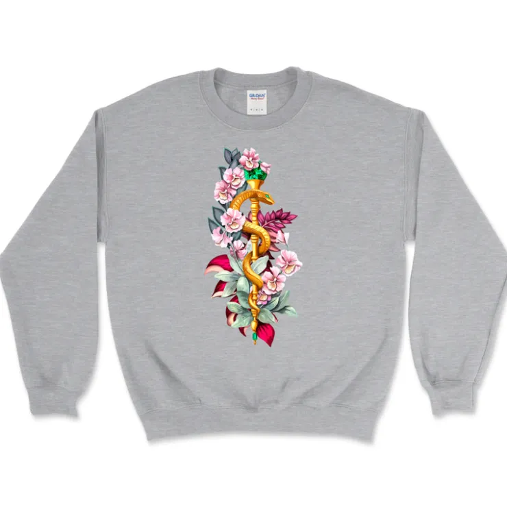 Sweat Unisex Bâton d'Asclépios - Floral-Codex Anatomicus Discount