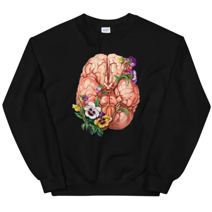 Sweat Unisex Cerveau - Floral-Codex Anatomicus Best