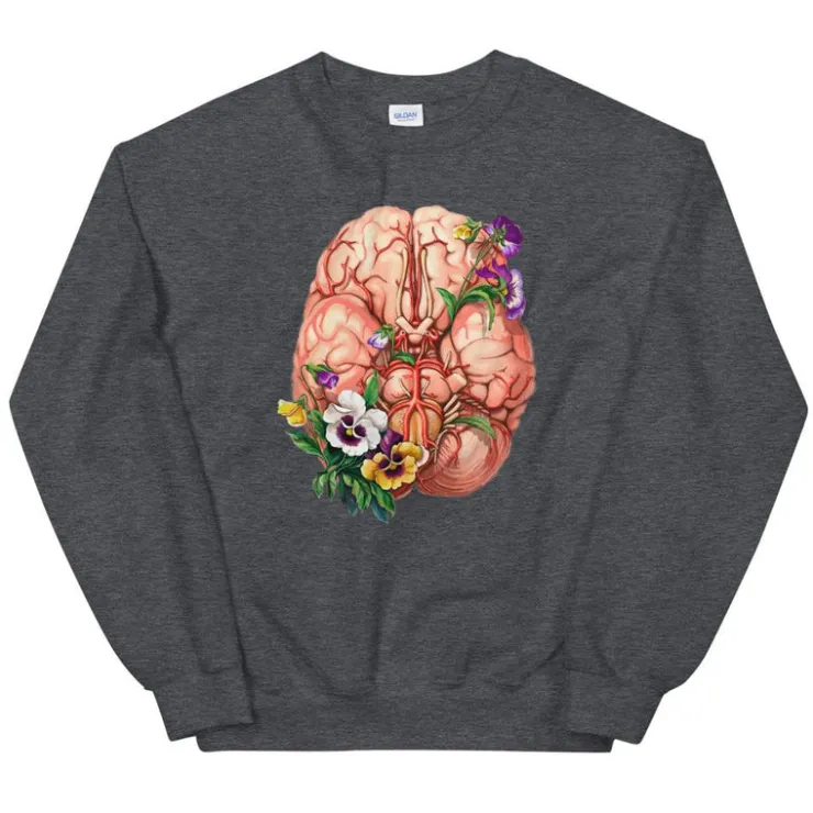 Sweat Unisex Cerveau - Floral-Codex Anatomicus Best