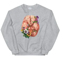 Sweat Unisex Cerveau - Floral-Codex Anatomicus Best