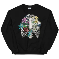 Sweat Unisexe Cage Thoracique - Floral-Codex Anatomicus Sale