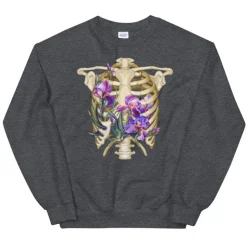 Sweat Unisexe Cage Thoracique - Floral-Codex Anatomicus Online