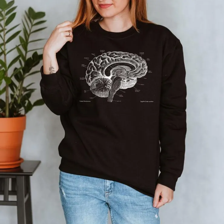 Sweat Unisexe Cerveau I - Chalkboard-Codex Anatomicus Sale