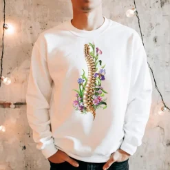Sweat Unisexe Colonne Vertébrale - Floral-Codex Anatomicus Clearance