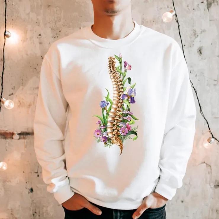 Sweat Unisexe Colonne Vertébrale - Floral-Codex Anatomicus Clearance