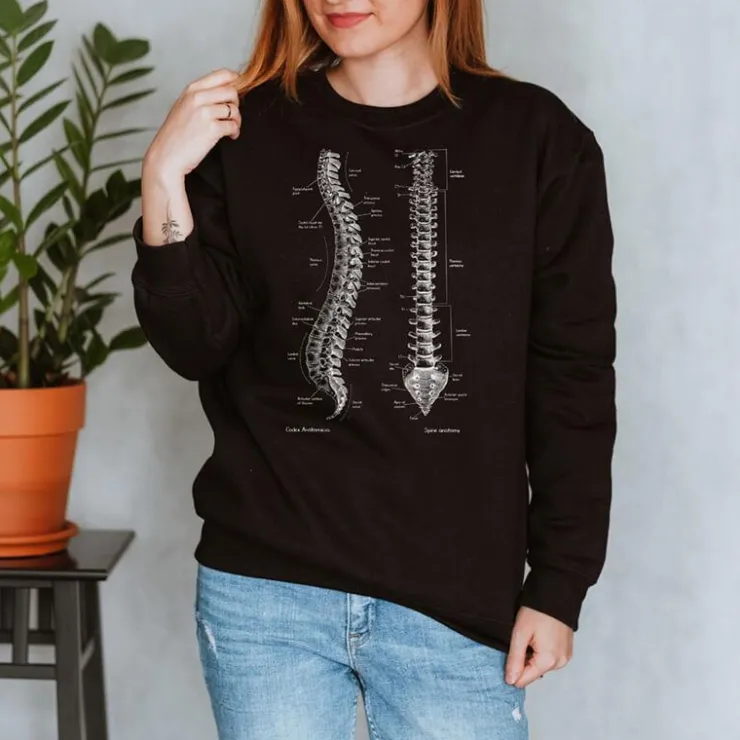 Sweat Unisexe Colonne Vertébrale - Chalkboard-Codex Anatomicus