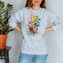 Sweat Unisexe Cœur I - Floral-Codex Anatomicus Hot