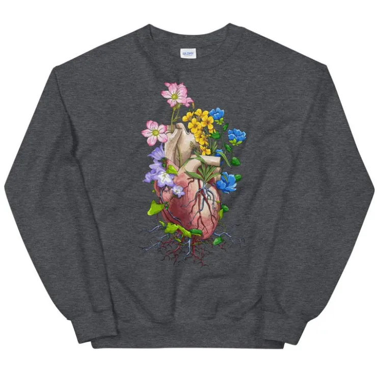 Sweat Unisexe Cœur I - Floral-Codex Anatomicus Hot