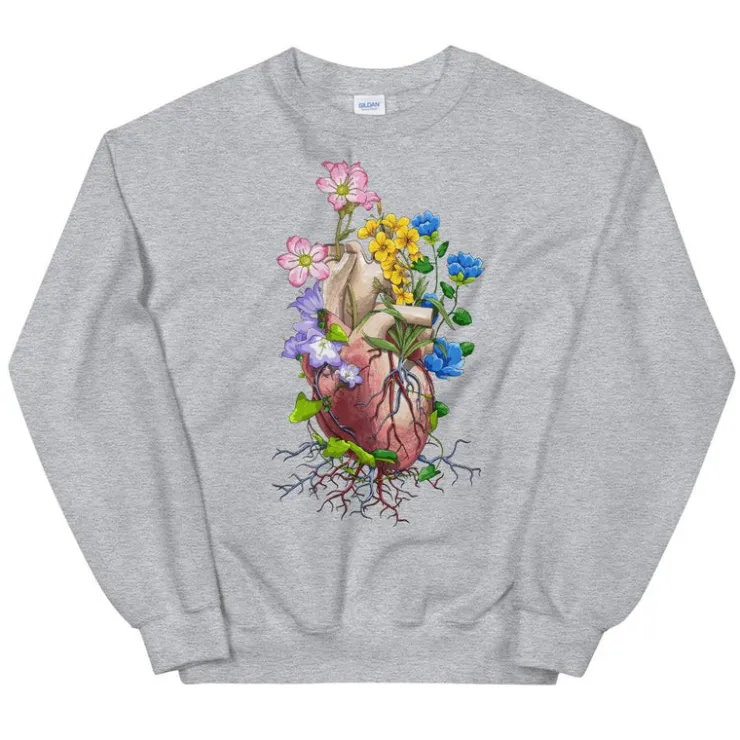 Sweat Unisexe Cœur I - Floral-Codex Anatomicus Hot