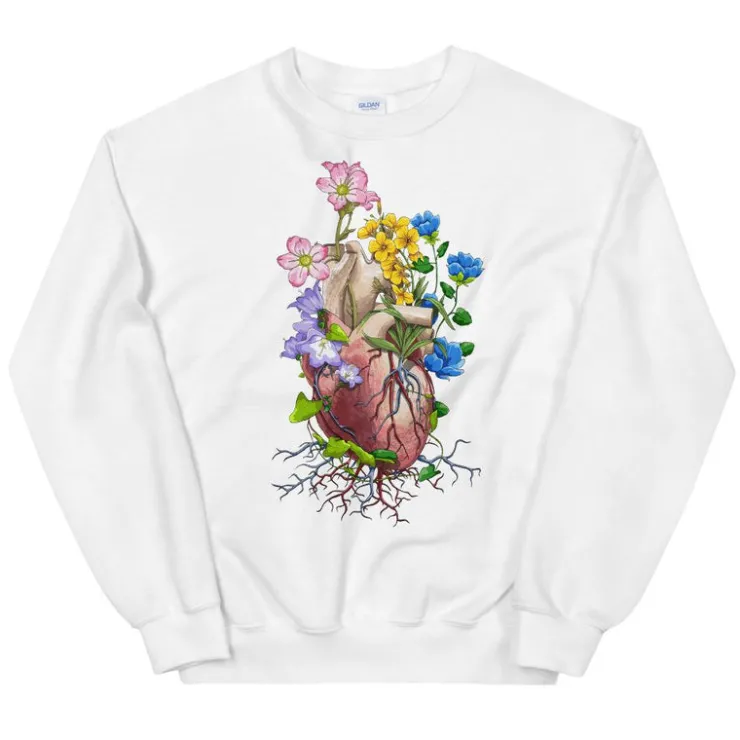 Sweat Unisexe Cœur I - Floral-Codex Anatomicus Hot