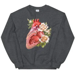 Sweat Unisexe Cœur II - Floral-Codex Anatomicus Outlet