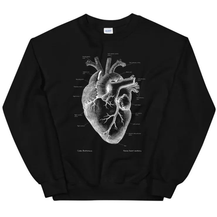 Sweat Unisexe Cœur III - Chalkboard-Codex Anatomicus Online