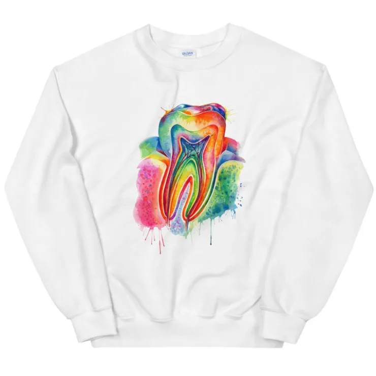 Sweat Unisexe Dents - Aquarelle-Codex Anatomicus Online