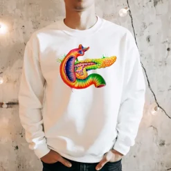 Sweat Unisexe Pancréas - Aquarelle-Codex Anatomicus Sale
