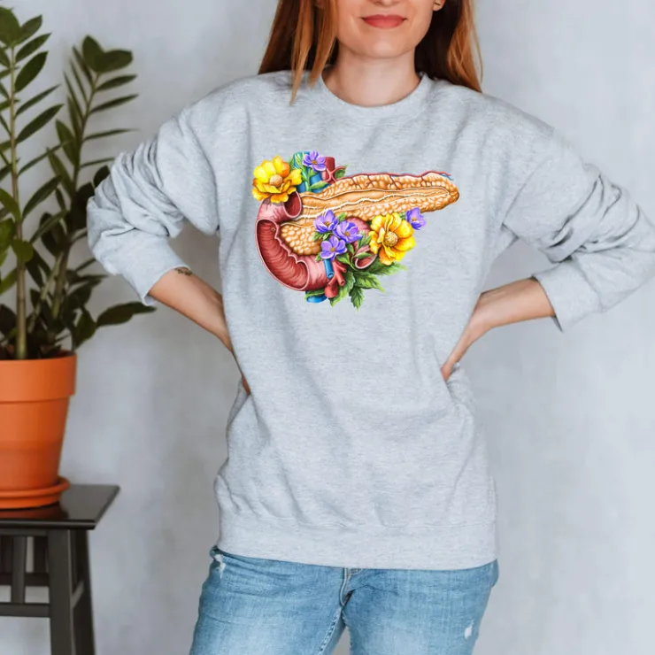 Sweat Unisexe Pancreas - Floral-Codex Anatomicus Best