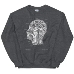 Sweat Unisexe Section de Tête - Chalkboard-Codex Anatomicus New