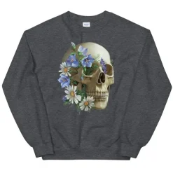 Sweat Unisexe Tête de Mort - Floral-Codex Anatomicus New