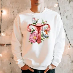Sweat Unisexe Utérus - Floral-Codex Anatomicus New