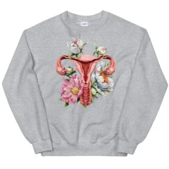 Sweat Unisexe Utérus - Floral-Codex Anatomicus New