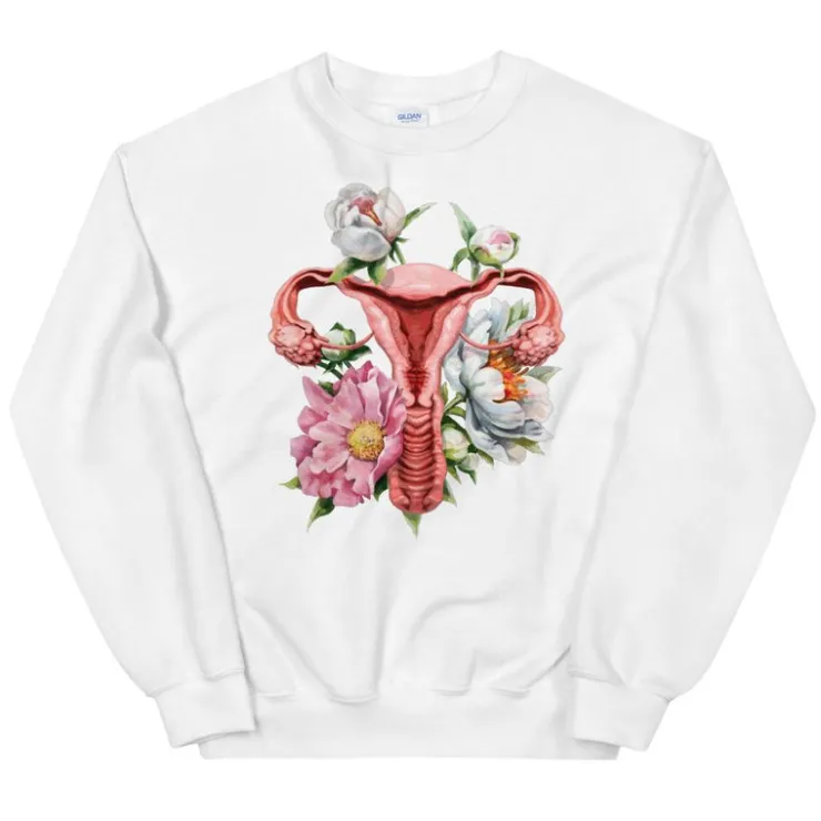 Sweat Unisexe Utérus - Floral-Codex Anatomicus New