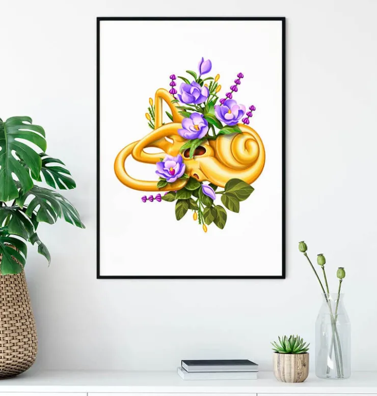 Système vestibulaire - Floral - Blanc-Codex Anatomicus New