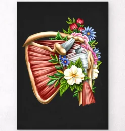 Tendinopathie - Floral - Noir-Codex Anatomicus New